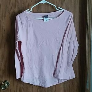 Patagonia 3/4 sleeve boatneck light pink top